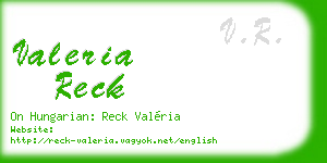 valeria reck business card