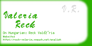 valeria reck business card